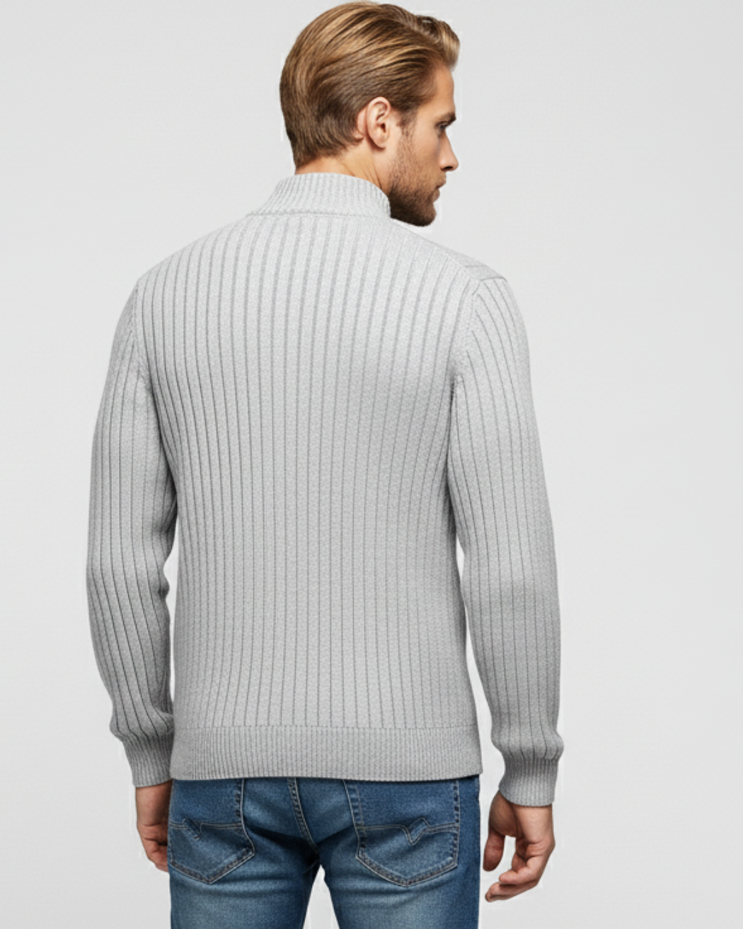 Classic Ribbed Zip Sweater