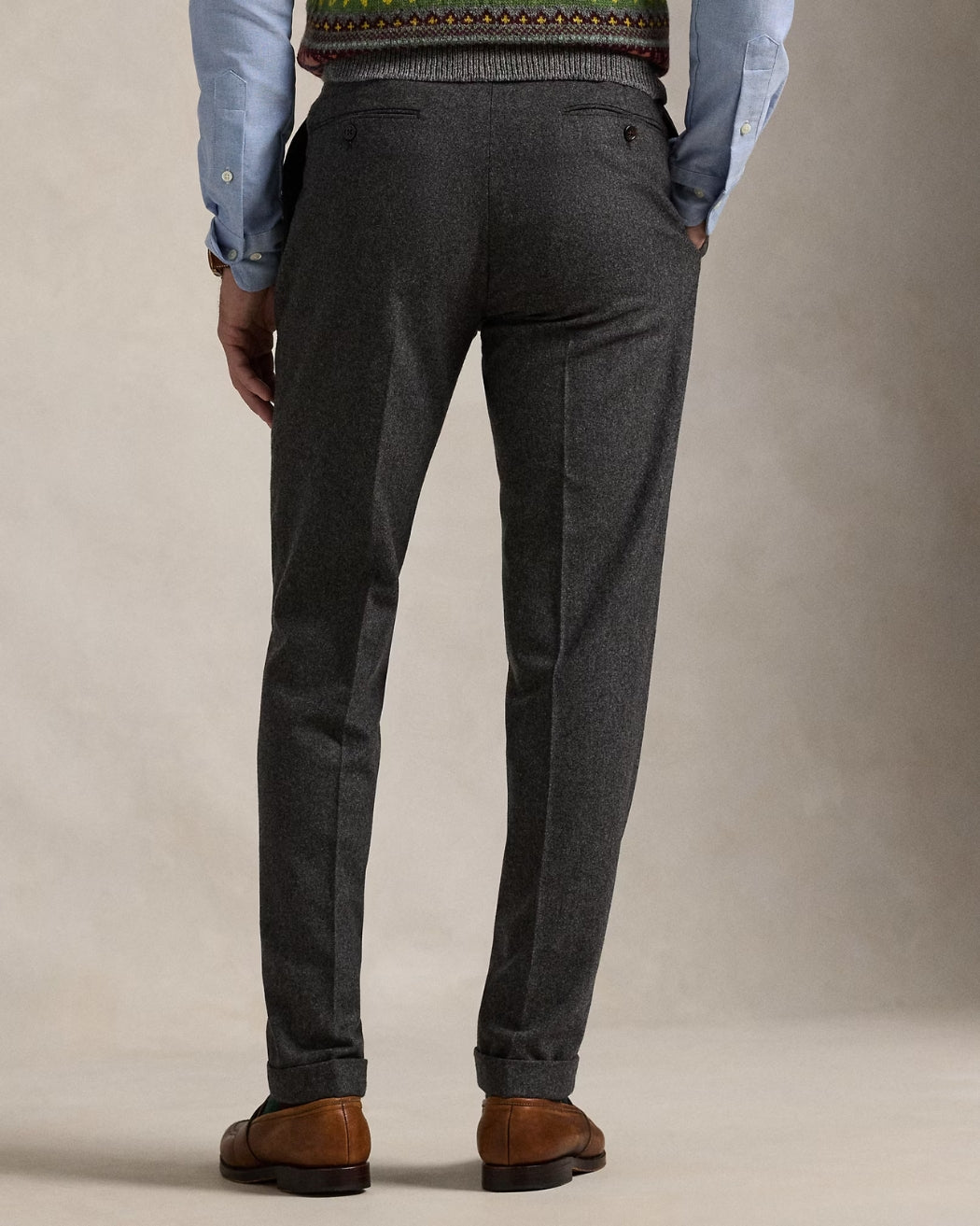 Tailored Pleated Flannel Pants
