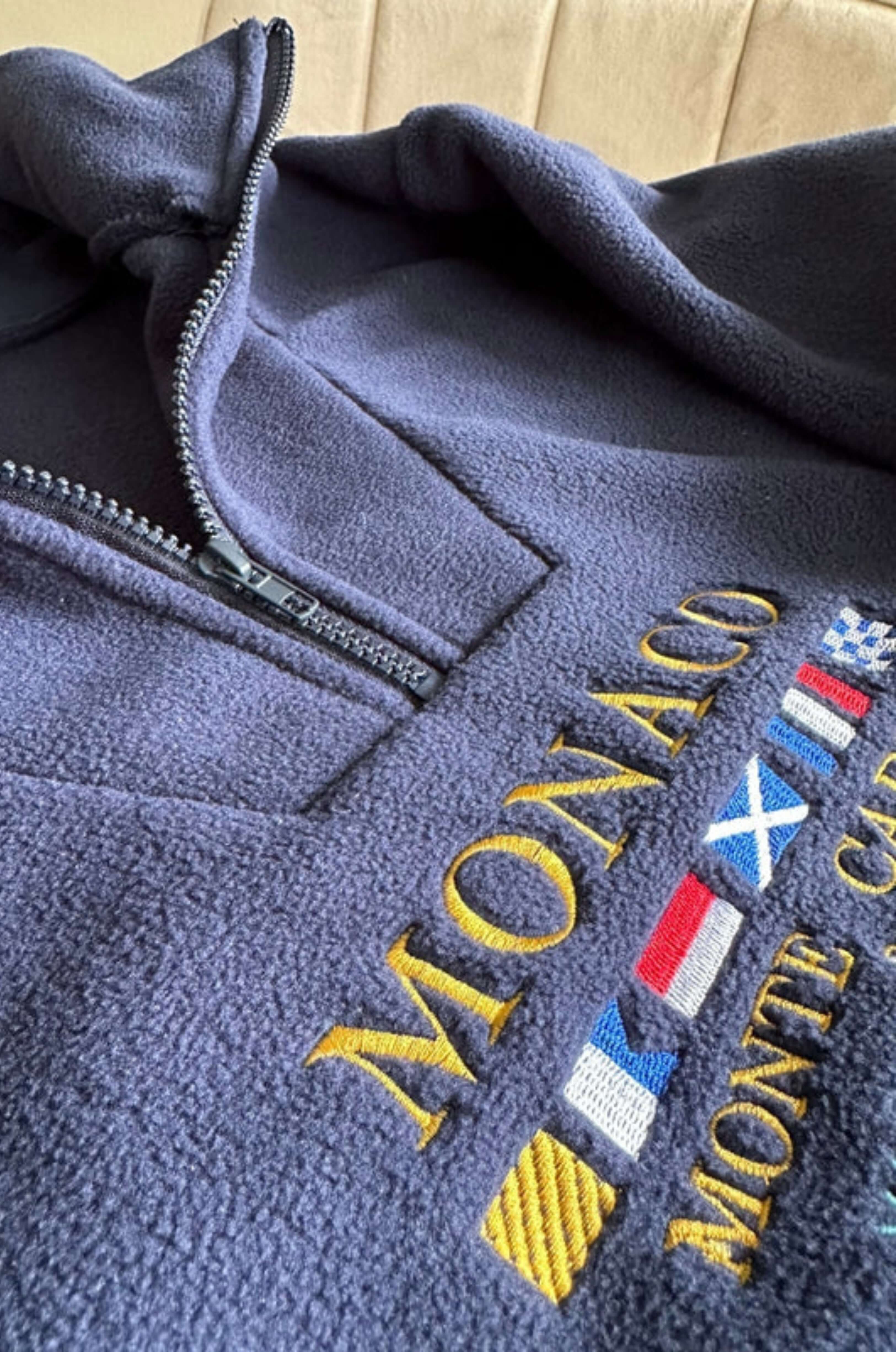 Monaco Zip-Up Pullover Sweatshirt