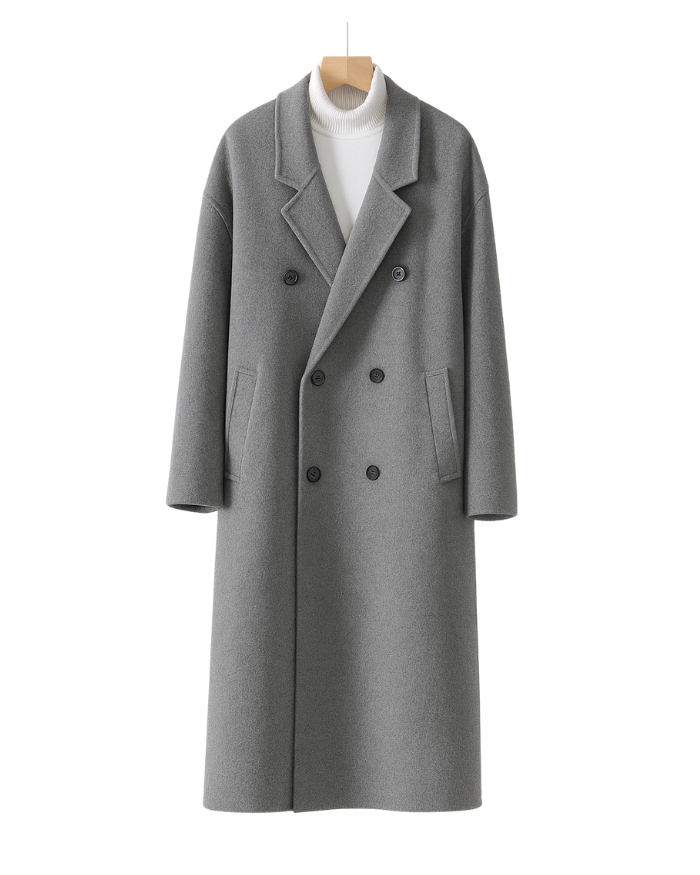 Michelloo double-sided 100% cashmere coat