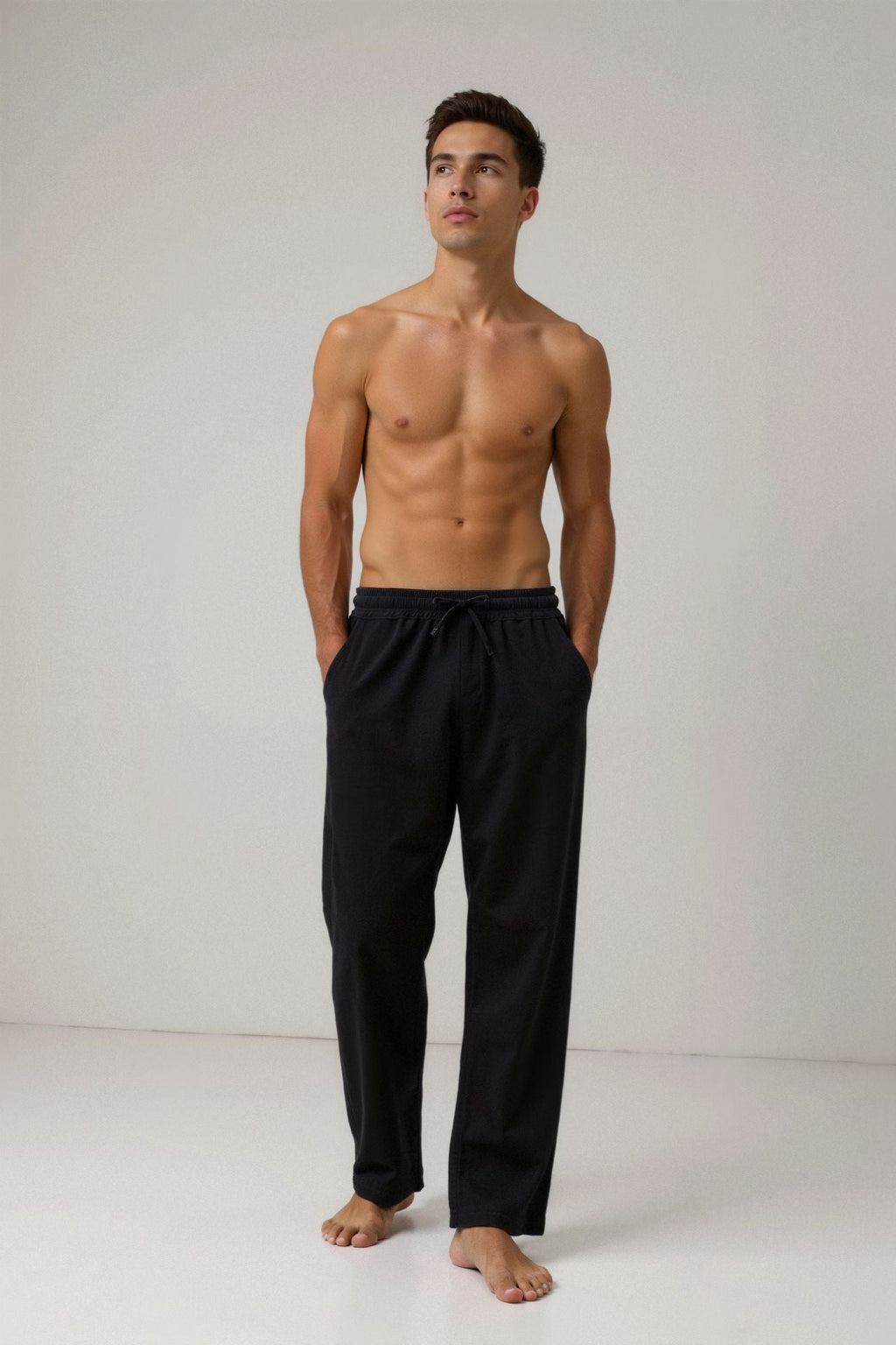 Michello Cotton & Linen Blend Drawstring Pants