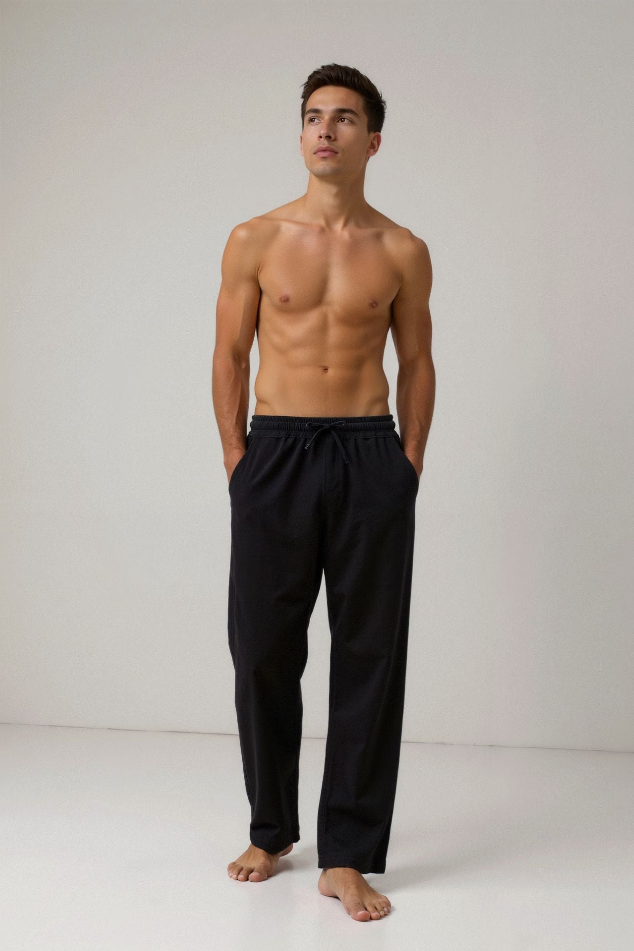 Michello Cotton & Linen Blend Drawstring Pants
