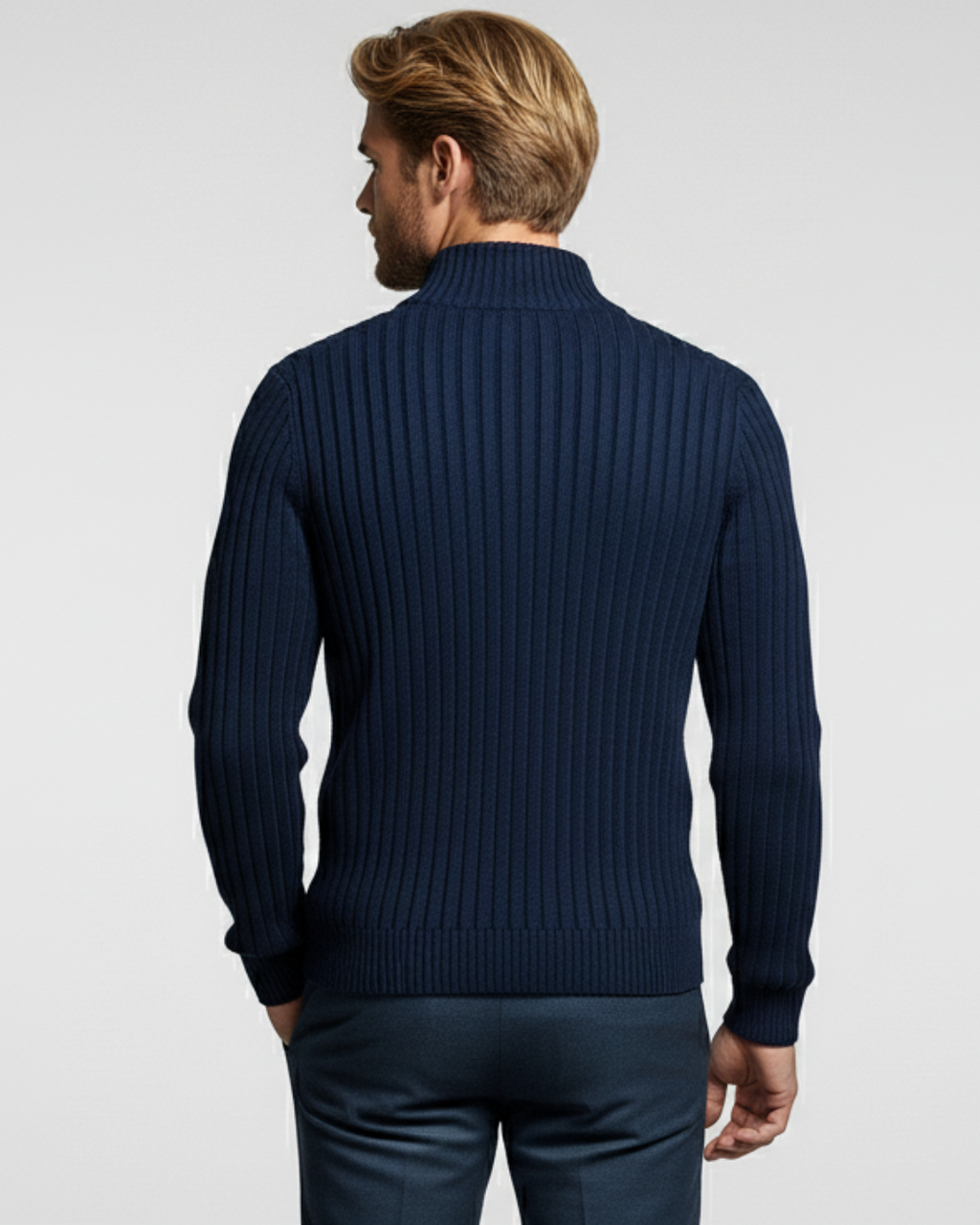 Classic Ribbed Zip Sweater
