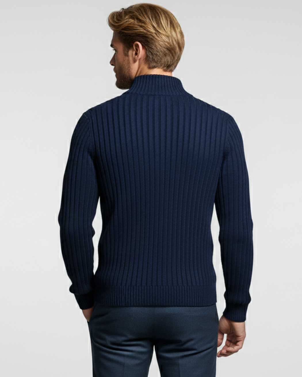 Classic Ribbed Zip Sweater