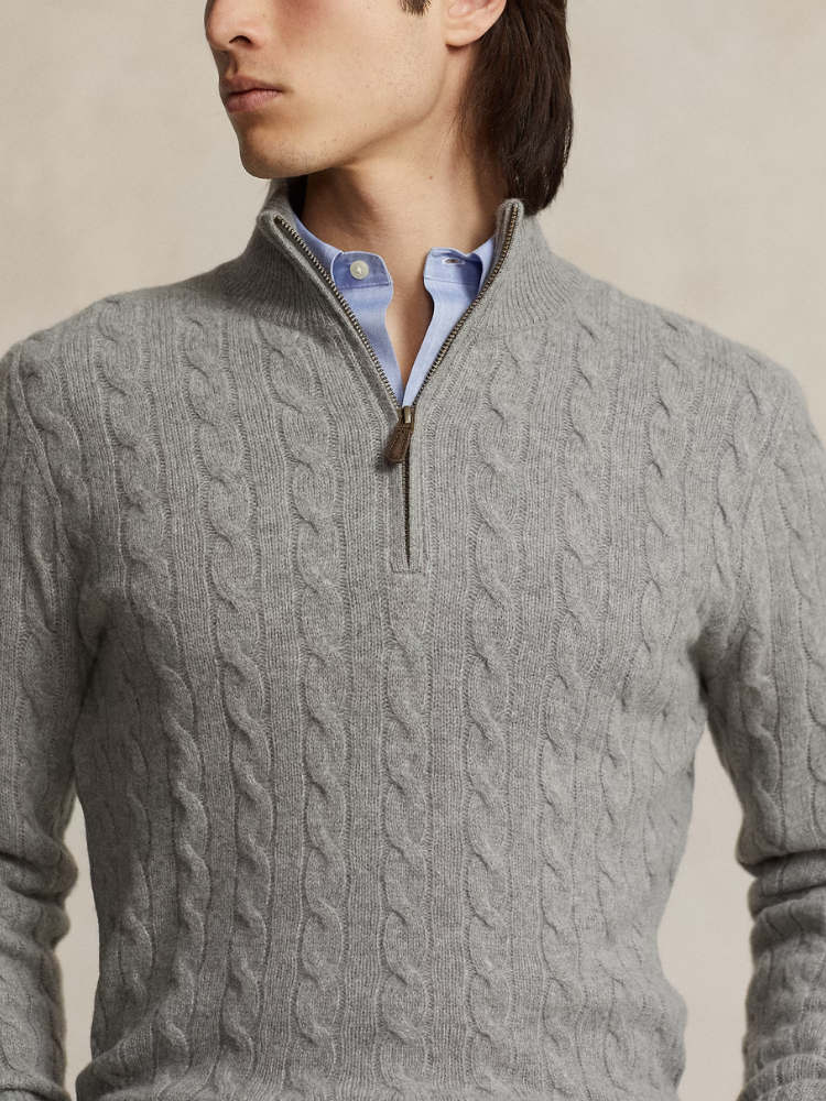 Classic Cable Half-Zip Pullover