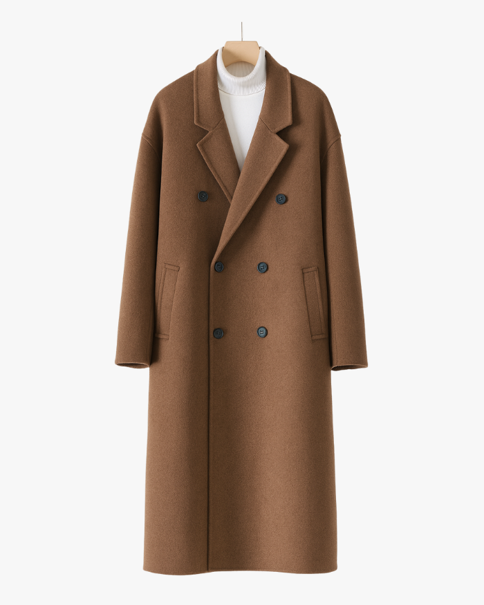 Michelloo double-sided 100% cashmere coat