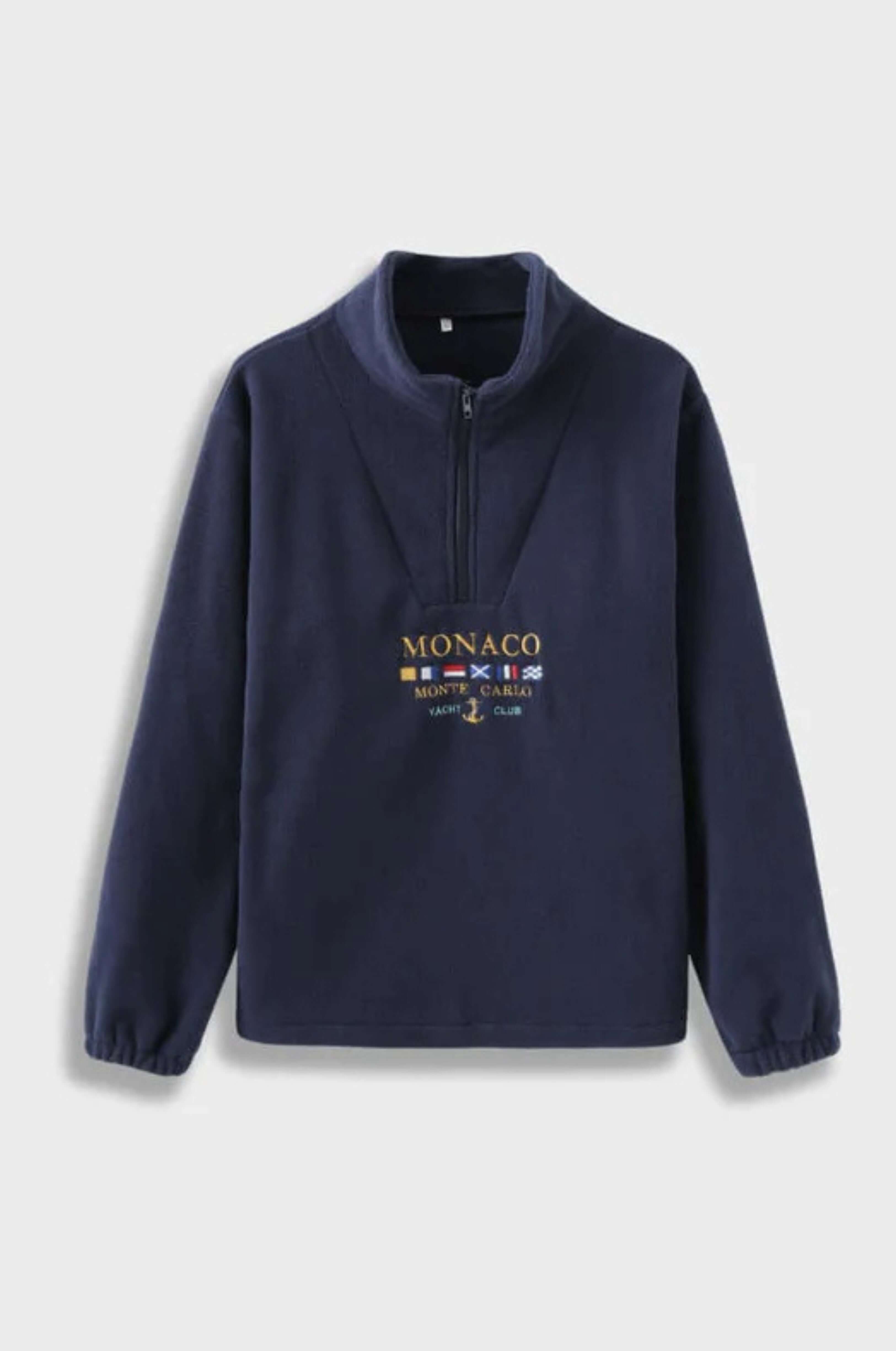 Monaco Zip-Up Pullover Sweatshirt