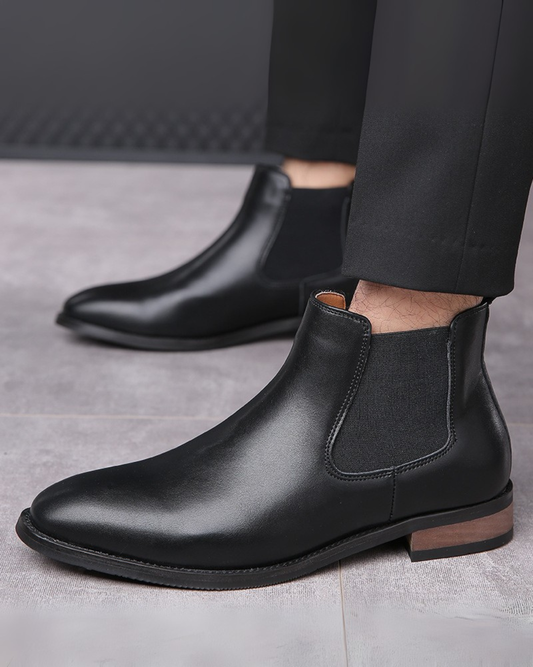 Michelloo Leather Chelsea Boots.
