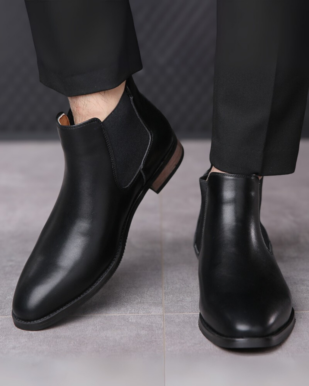 Michelloo Leather Chelsea Boots.