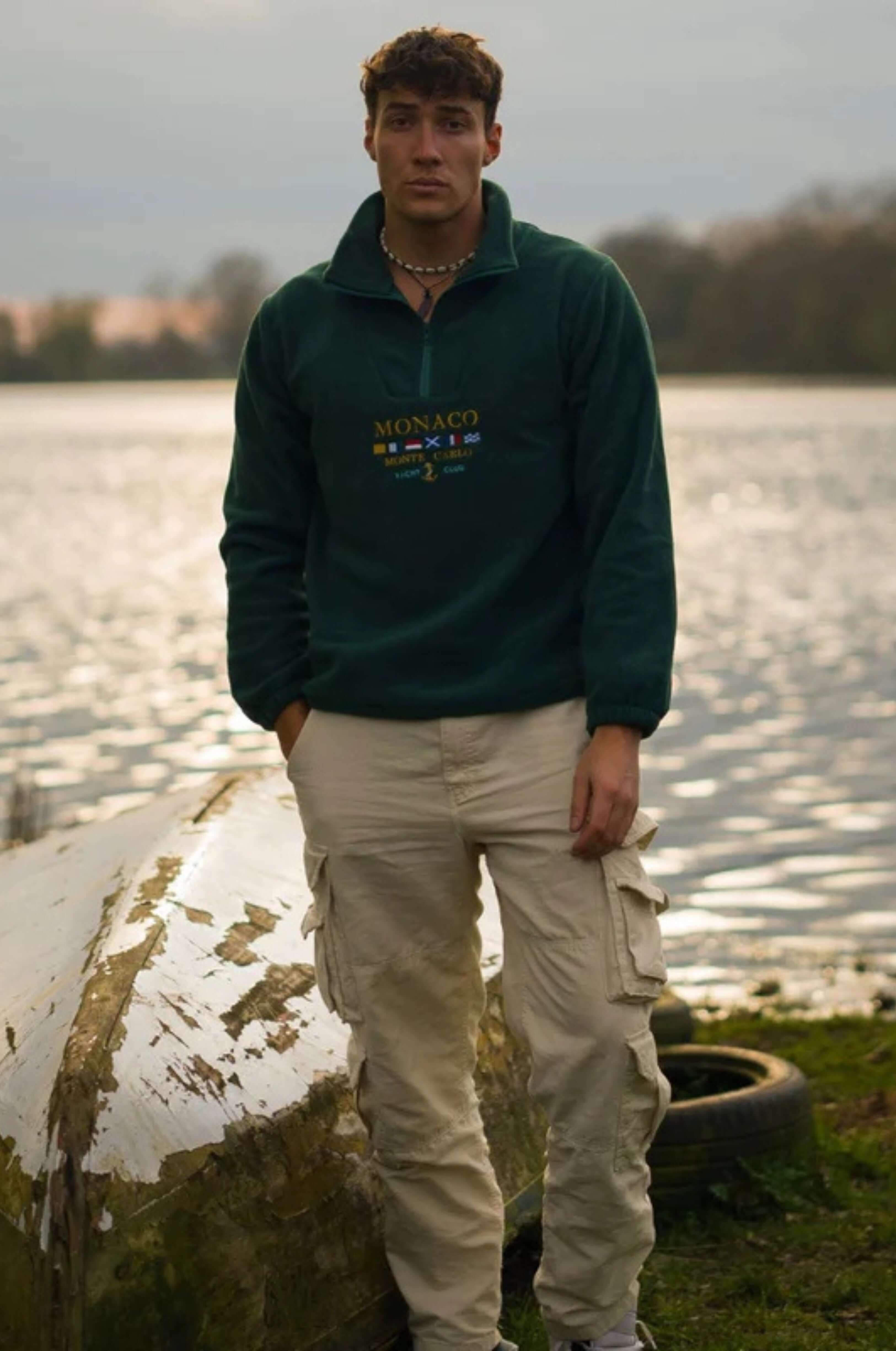 Monaco Zip-Up Pullover Sweatshirt