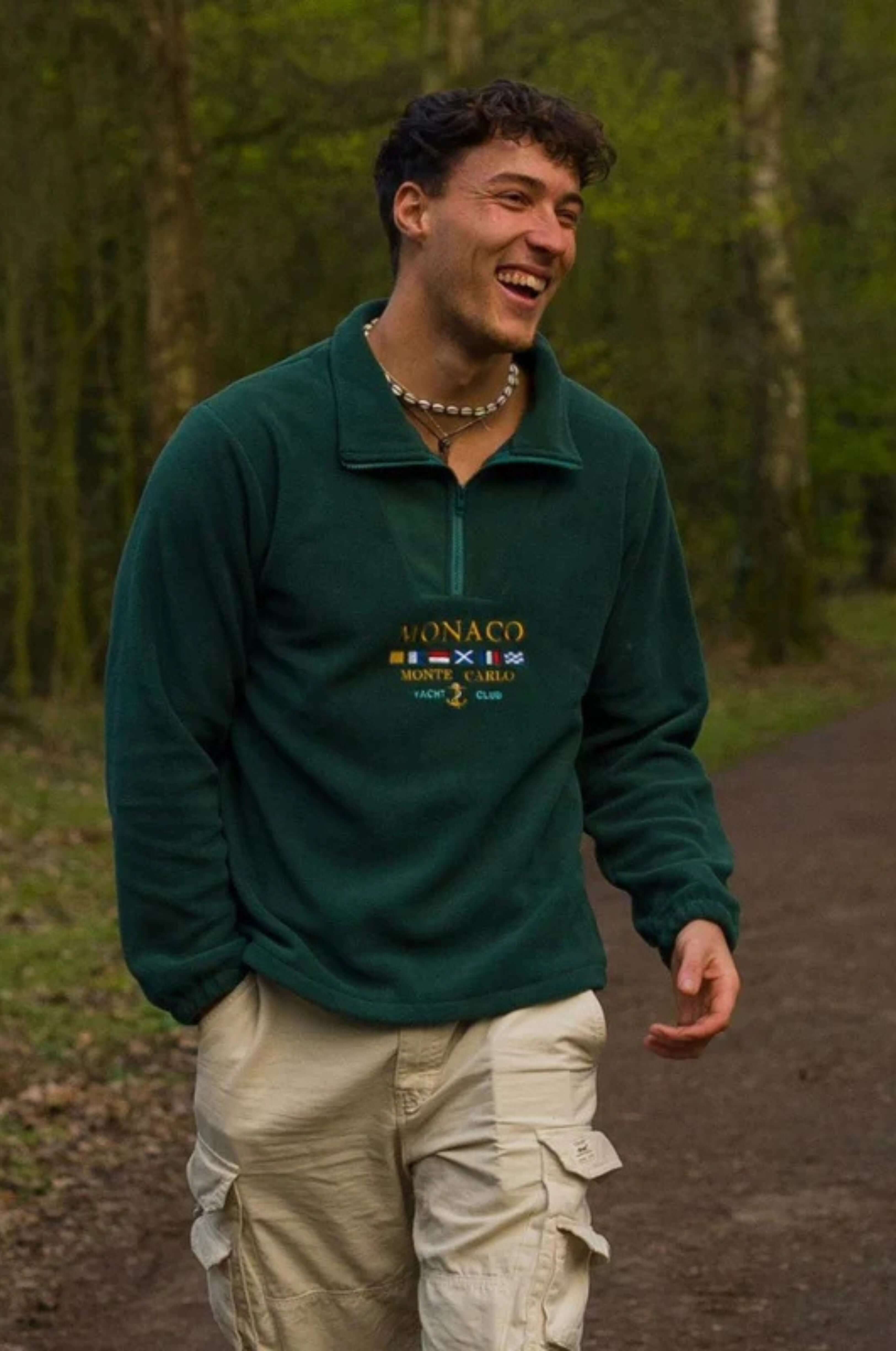 Monaco Zip-Up Pullover Sweatshirt