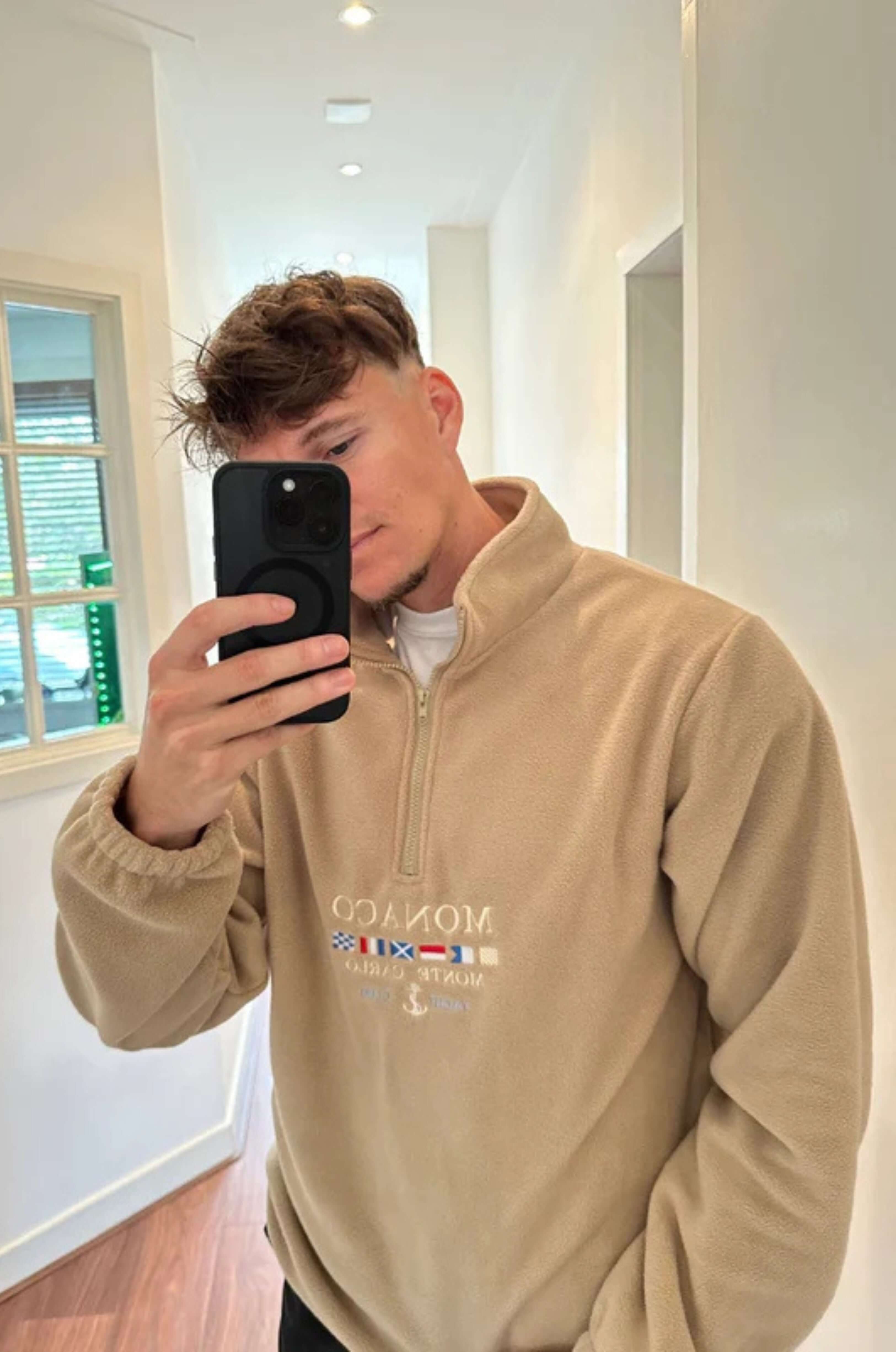 Monaco Zip-Up Pullover Sweatshirt