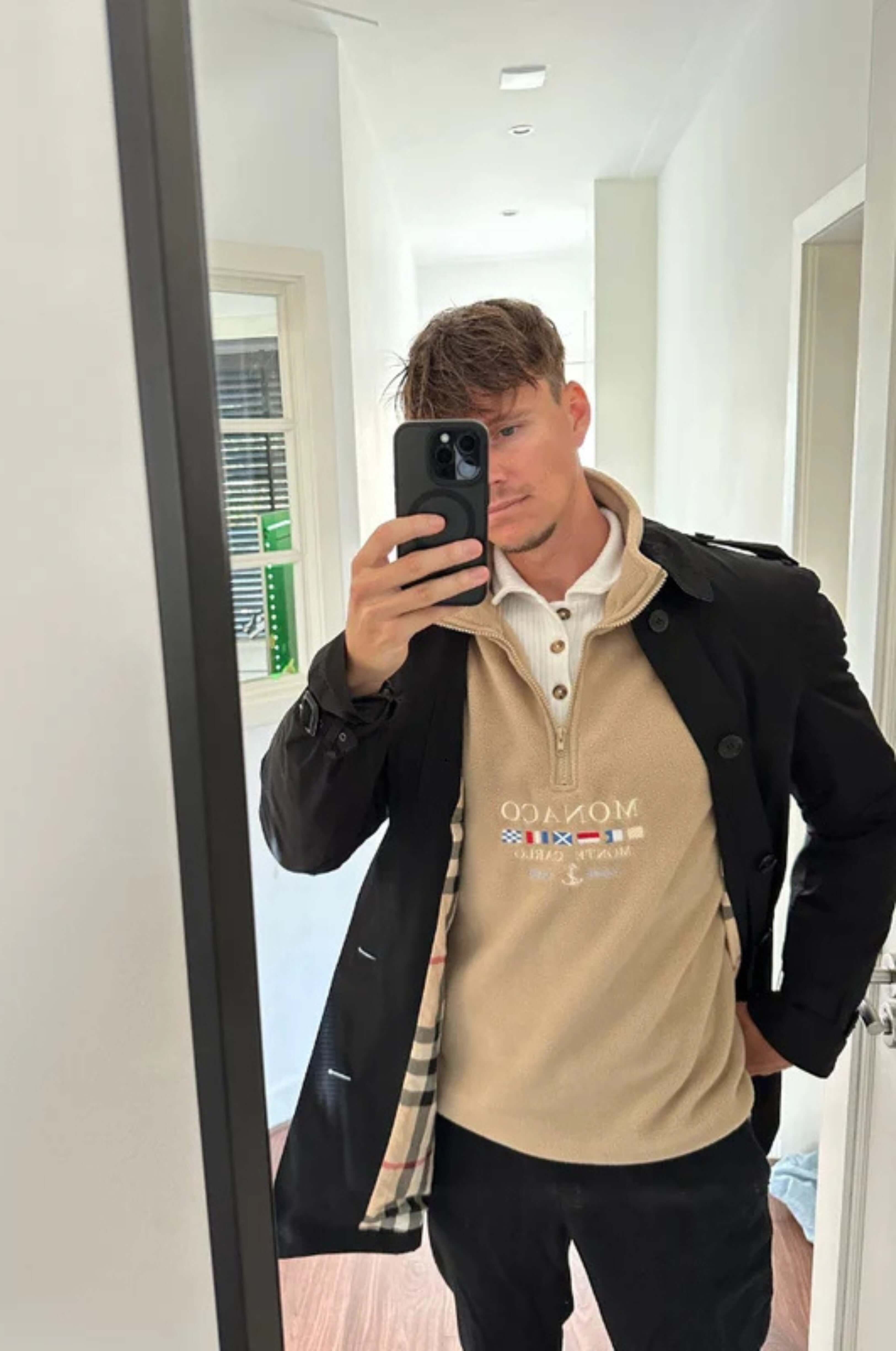 Monaco Zip-Up Pullover Sweatshirt