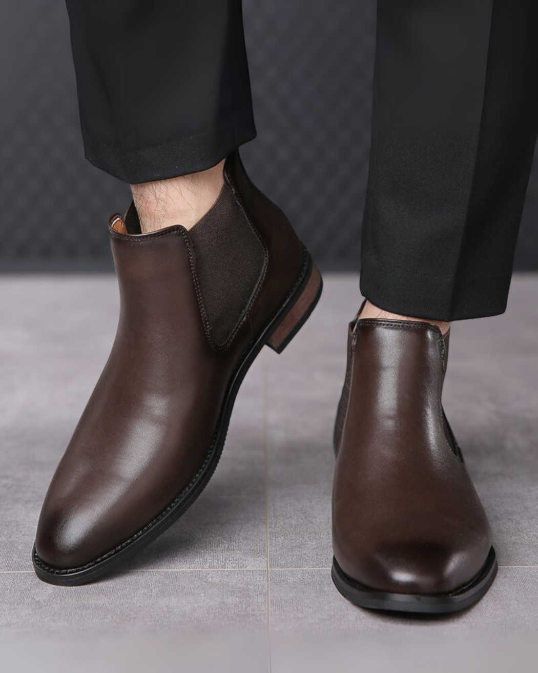 Michelloo Leather Chelsea Boots.