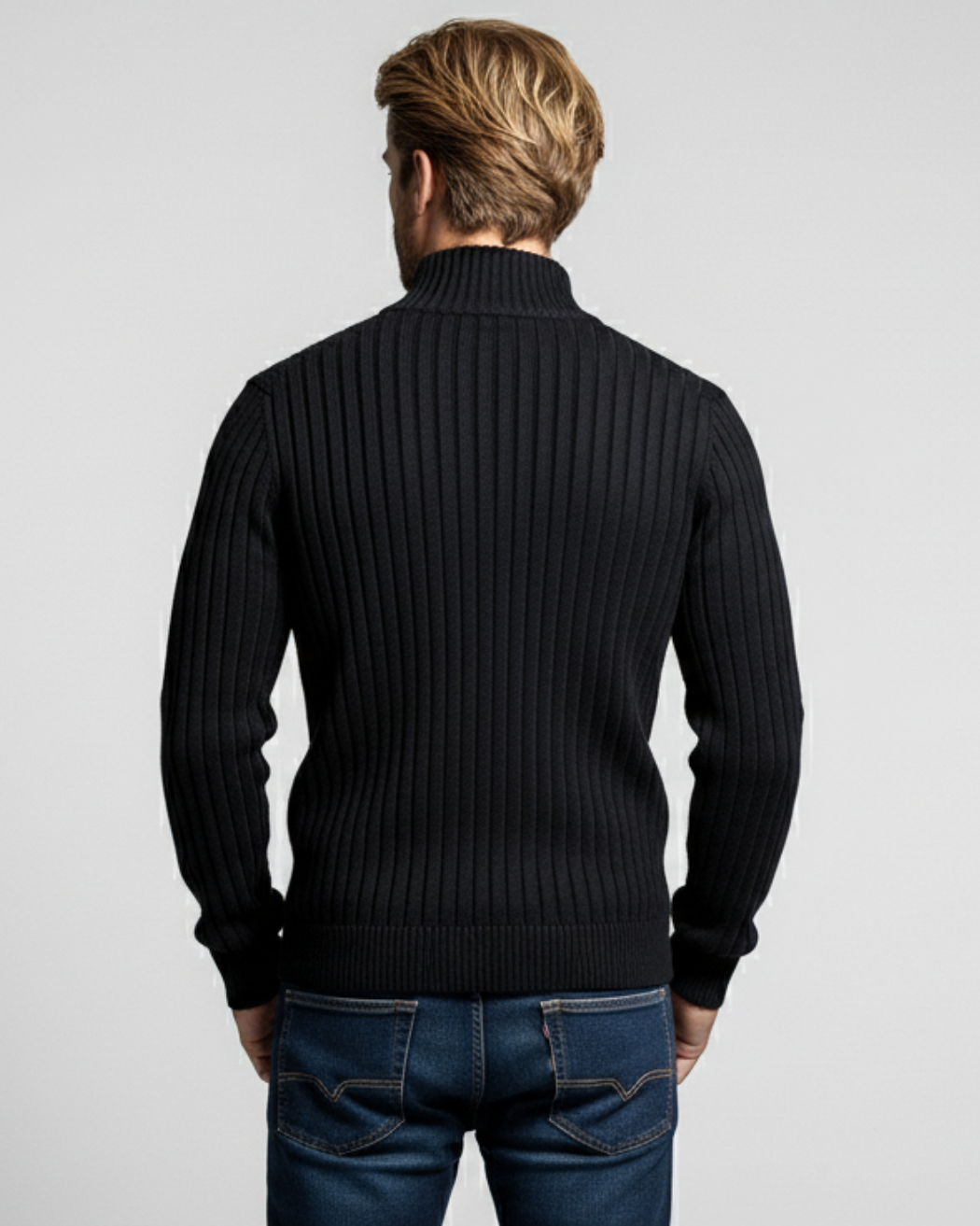 Classic Ribbed Zip Sweater