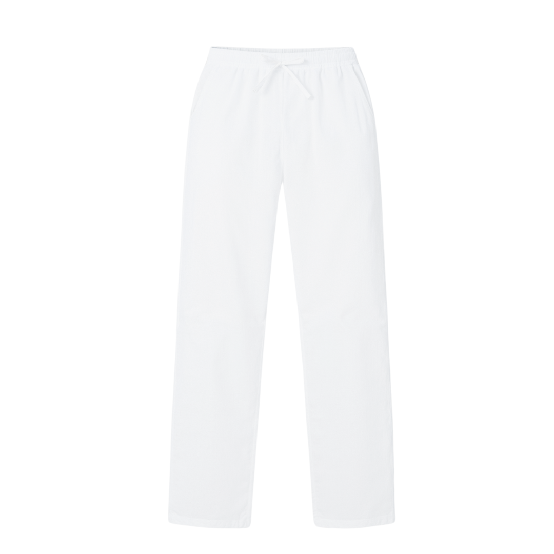 Michello Cotton & Linen Blend Drawstring Pants