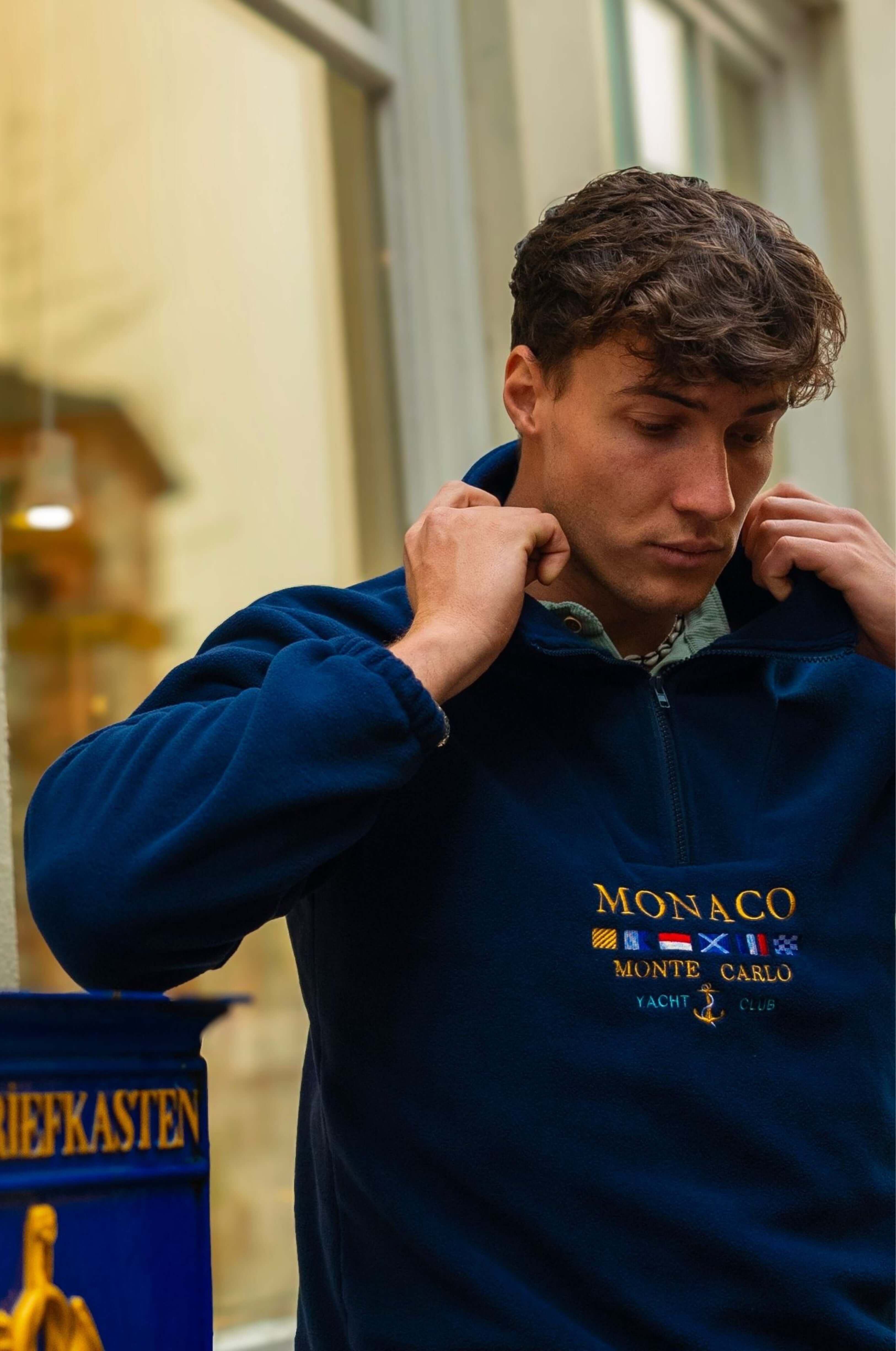 Monaco Zip-Up Pullover Sweatshirt